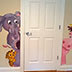 Elephant & Leopard Doorhugger- hand painted mural