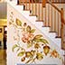 under the stairs floral mural