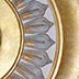 medallion with gold and silver-close-up