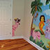 Hippo & Toucan Doorhugger - hand painted murals