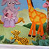 jungle story mural close-up